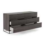Gray Oak 6-Drawer Dresser | OROA Modern Enzo