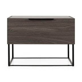 Modern European furniture - Gray Oak 1-Drawer Nightstand - www.oroa.com