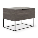 Gray Oak 1-Drawer Nightstand | OROA Modern Enzo