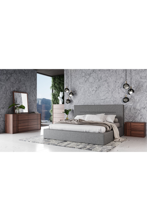 Gray Upholstered Bed | OROA Modern Juliana | Oroa.com
