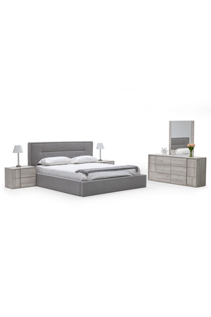 Gray Upholstered Bed | OROA Modern Juliana | Oroa.com