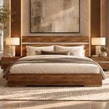 Modern European furniture - Light Oak Bed - www.oroa.com