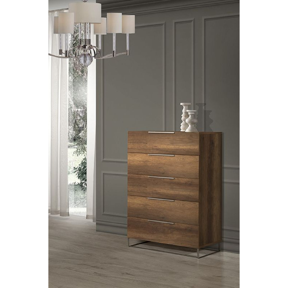 Light Oak 5-Drawer Chest | OROA Modern Lorenzo