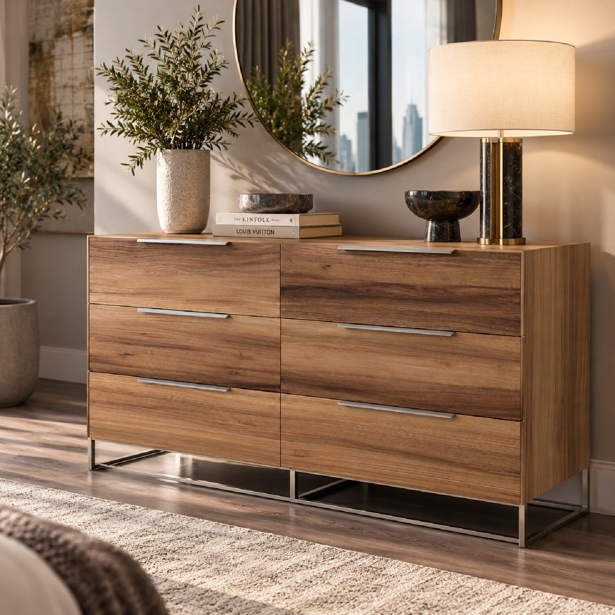 Light Oak 6-Drawer Dresser | OROA Modern Lorenzo