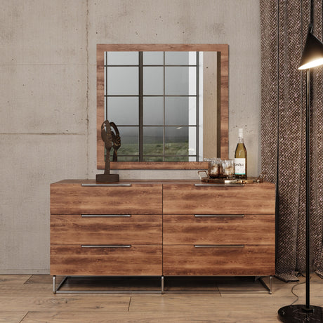 Light Oak 6-Drawer Dresser | OROA Modern Lorenzo