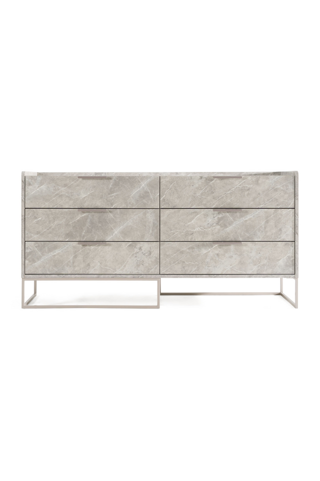Gray Marble 6-Drawer Dresser | OROA Modern Marbella | Oroa.com