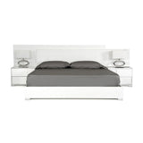 White Crocodile Leather Inspired Bed | OROA Modern Monza