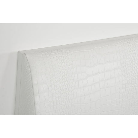 Modern European furniture - White Crocodile Leather Inspired Bed - www.oroa.com