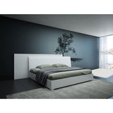 White Crocodile Leather Inspired Bed | OROA Modern Monza