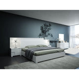 White Crocodile Leather Inspired Bed | OROA Modern Monza