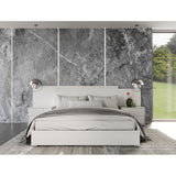 White Crocodile Leather Inspired Bed | OROA Modern Monza