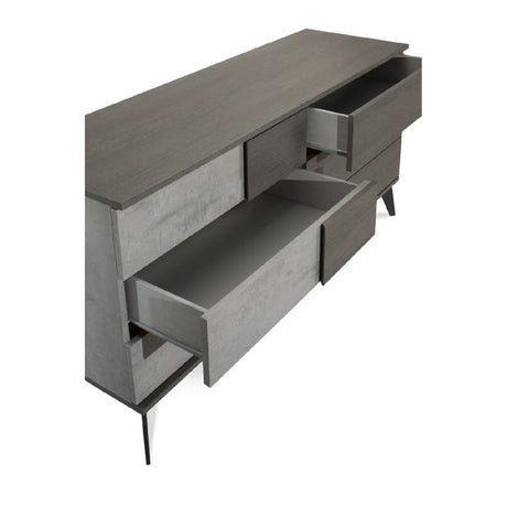 Matte Gray 6-Drawer Dresser | OROA Modern Palermo