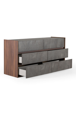 Gray Stucco 6-Drawer Dresser | OROA Modern Rado | Oroa.com