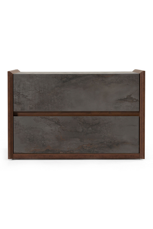 Gray Stucco 2-Drawer Nightstand | OROA Modern Rado | Oroa.com