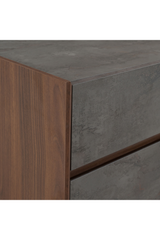 Gray Stucco 2-Drawer Nightstand | OROA Modern Rado | Oroa.com