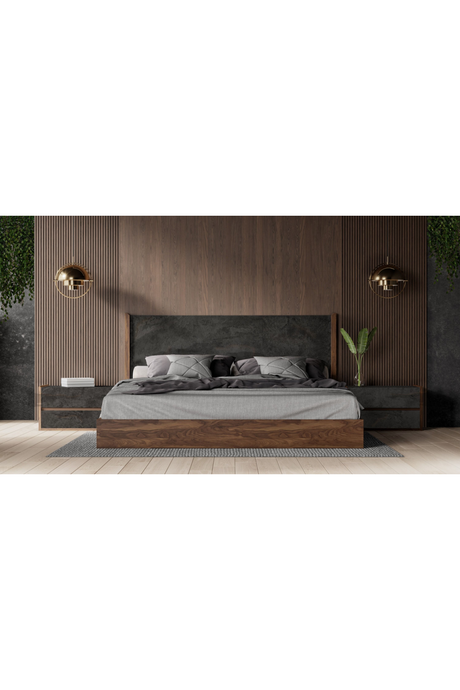 Gray Stucco 2-Drawer Nightstand | OROA Modern Rado | Oroa.com