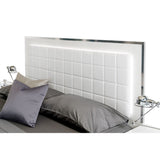 Tufted White Eco-Leather Bed | OROA Modern San Marino