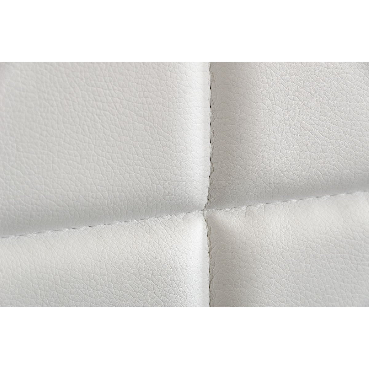 Tufted White Eco-Leather Bed | OROA Modern San Marino