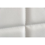 Tufted White Eco-Leather Bed | OROA Modern San Marino