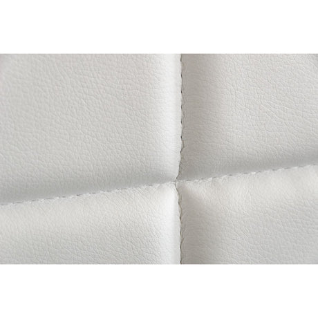Modern European furniture - Tufted White Eco-Leather Bed - www.oroa.com