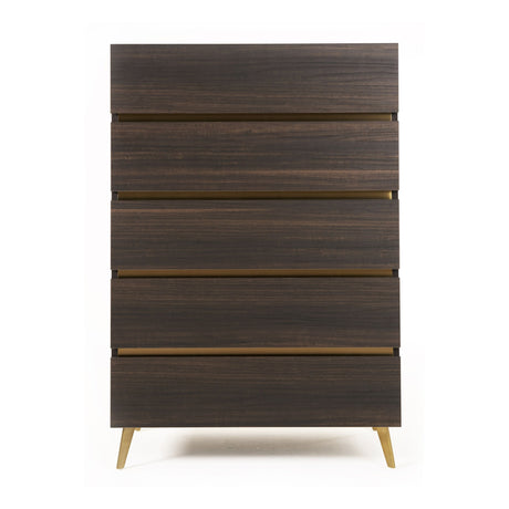 Dark Eucalyptus 5-Drawer Chest by OROA Modern Velondra