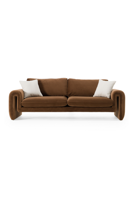 Brown Velvet Sofa | OROA Modern Bentley | Oroa.com