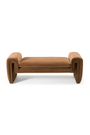 Modern or European furniture - Brown Velvet Bench - link to oroa.com