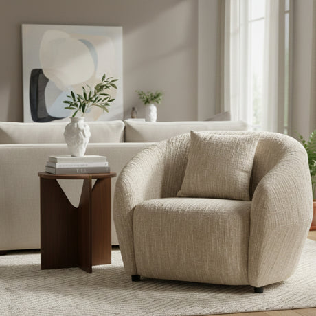 Modern Beige Fabric Accent Chair | OROA Modern Belinda | Oroa.com