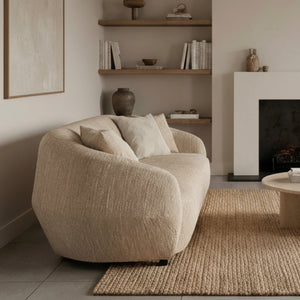   3 Seater Beige Fabric Sofa | Oroa.com