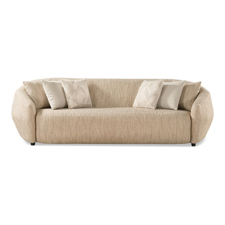 4 Seater Beige Fabric Sofa | OROA Modern Belinda | Oroa.com