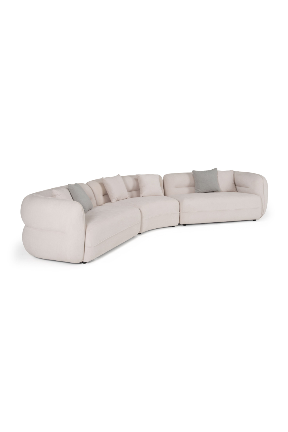 White Curved Sectional Sofa | OROA Modern Gypsy | Oroa.com
