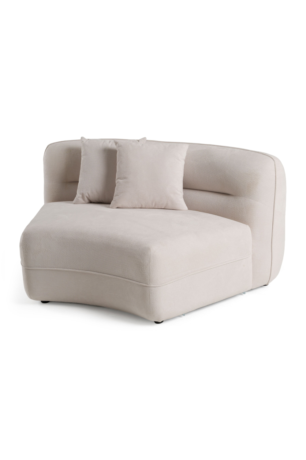 White Curved Sectional Sofa | OROA Modern Gypsy | Oroa.com