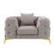 Button-Tufted Velvet Lounge Chair | OROA Modern Clarice | Oroa.com