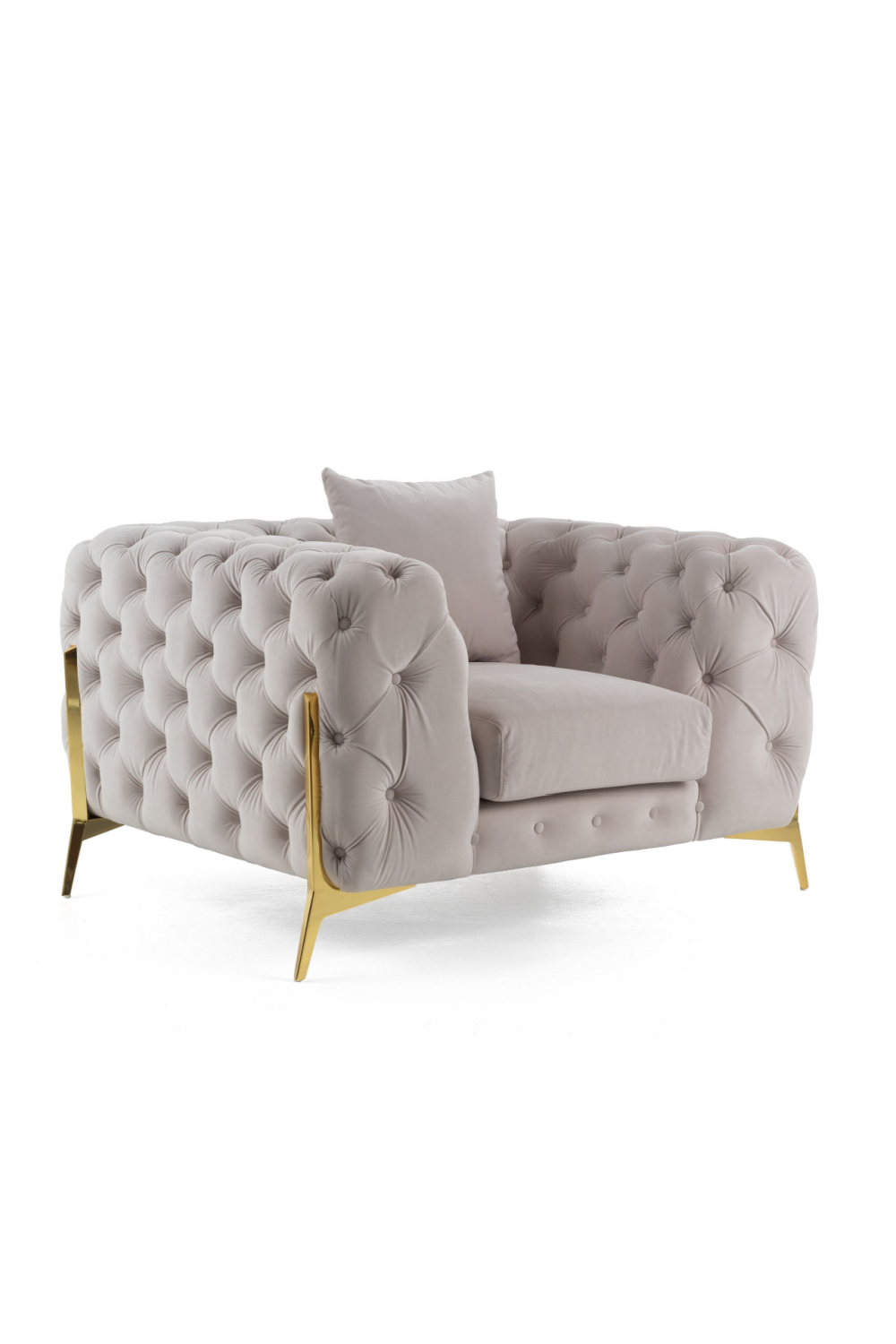 Button-Tufted Velvet Lounge Chair | OROA Modern Clarice | Oroa.com