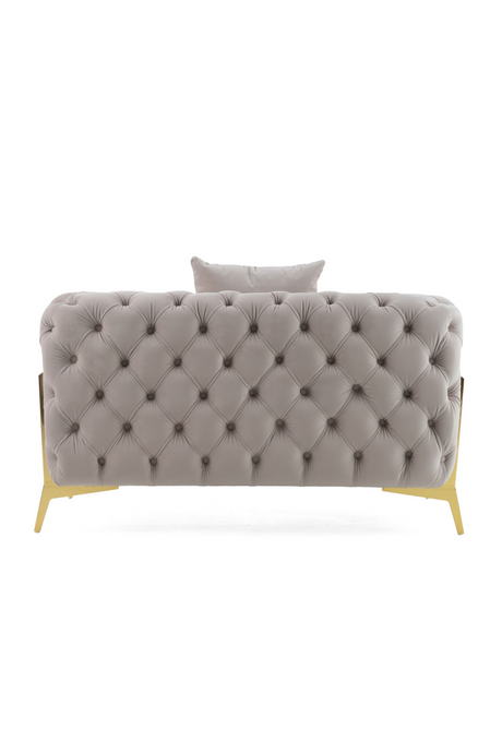 Button-Tufted Velvet Lounge Chair | OROA Modern Clarice | Oroa.com