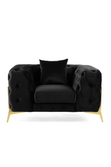Button-Tufted Velvet Lounge Chair | OROA Modern Clarice | Oroa.com