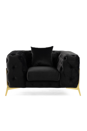 Button-Tufted Velvet Lounge Chair | OROA Modern Clarice | Oroa.com