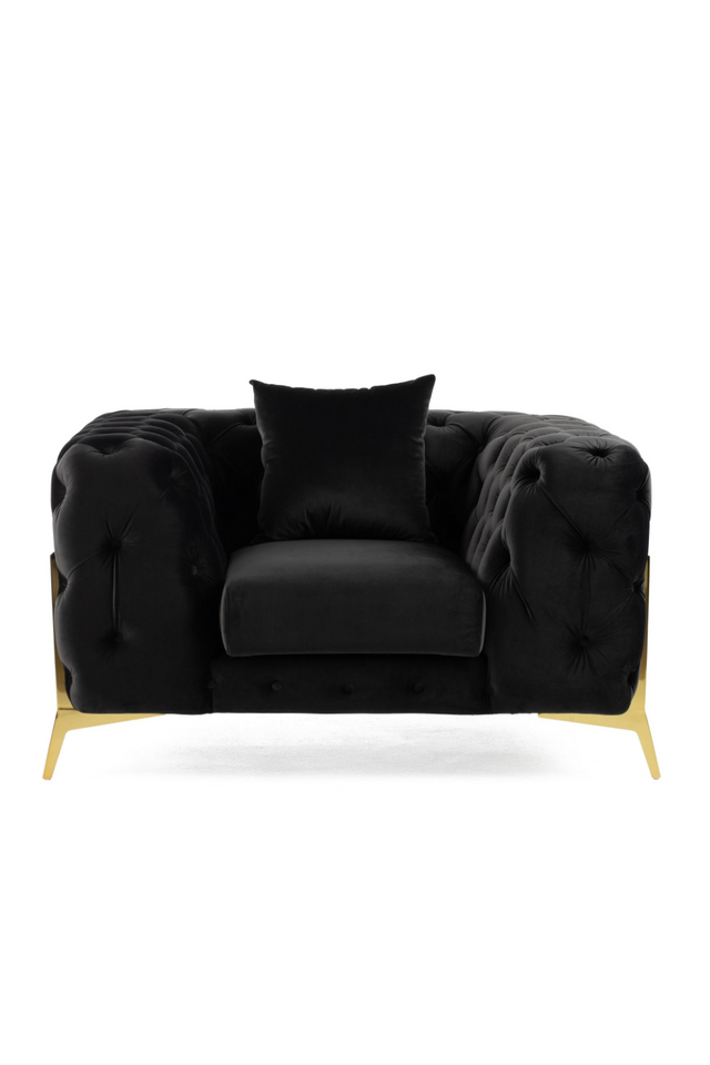 Button-Tufted Velvet Lounge Chair | OROA Modern Clarice | Oroa.com