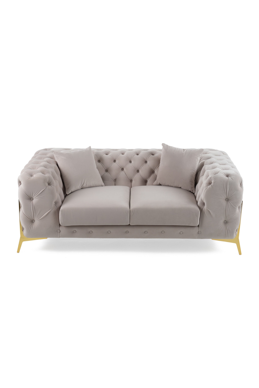 Button-Tufted Velvet Loveseat | OROA Modern Clarice | Oroa.com