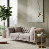 Button-Tufted Velvet Loveseat | OROA Modern Clarice