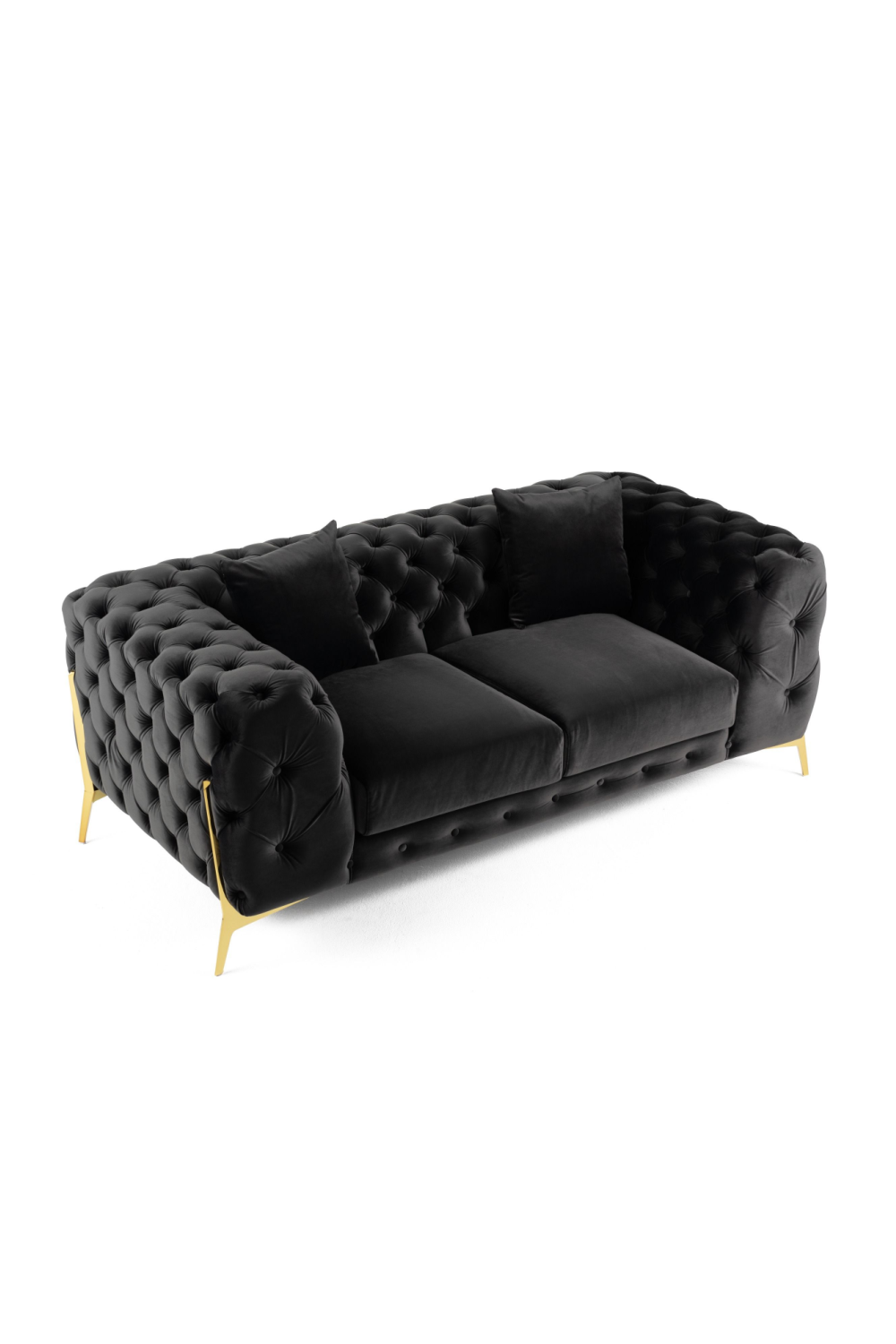 Button-Tufted Velvet Loveseat | OROA Modern Clarice | Oroa.com