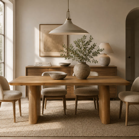 Modern European furniture - Oak 6-Seater Dining Table - www.oroa.com