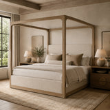 Oak Canopy King Bed | OROA Modern Sergio