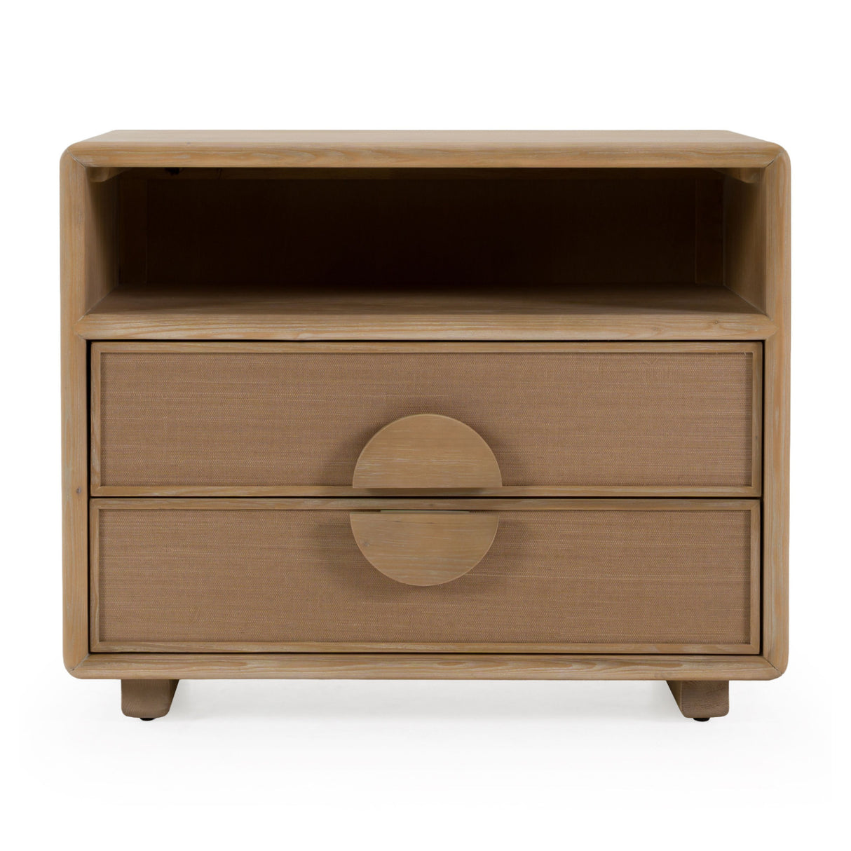 Solid Oak 2-Drawer Nightstand | OROA Modern Sergio