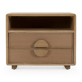 Modern European furniture - Solid Oak 2-Drawer Nightstand - www.oroa.com