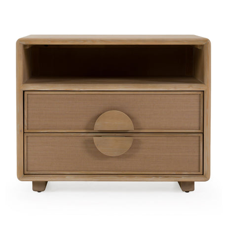 Modern European furniture - Solid Oak 2-Drawer Nightstand - www.oroa.com
