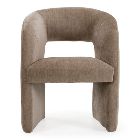 Modern European furniture - Tan Fabric Dining Chair - www.oroa.com