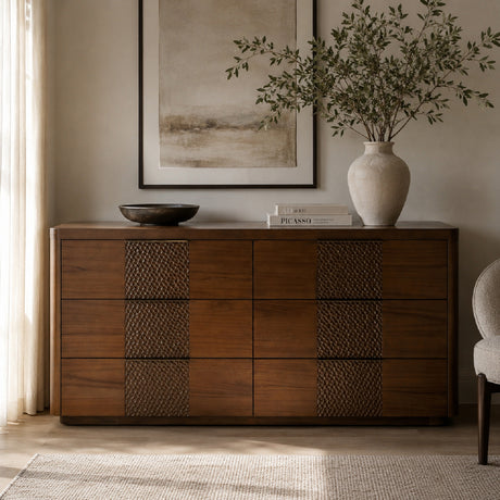 Modern European furniture - Acacia Modern 6-Drawer Dresser - www.oroa.com