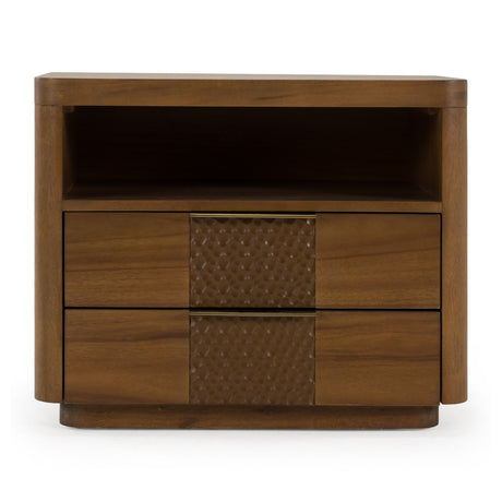Modern European furniture - Acacia Modern 2-Drawer Nightstand - www.oroa.com
