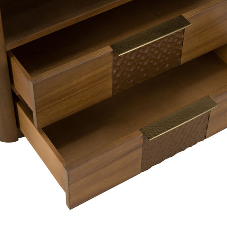 Modern European furniture - Acacia Modern 2-Drawer Nightstand - www.oroa.com